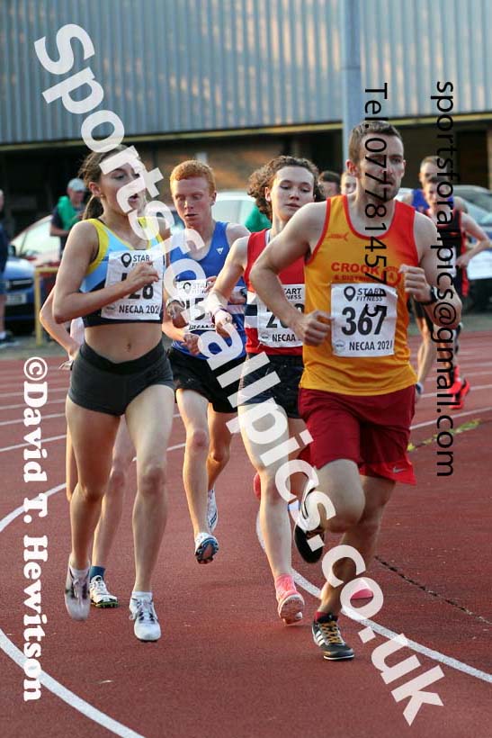 1500 metres, 2021 North East Grand Prix 5, Monkton, Wednesday, July 21st. Photo: David T. Hewitson/Sports for All Pics